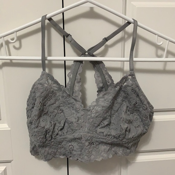 BNWT Aerie lace grey racer back bralette - Picture 2 of 4